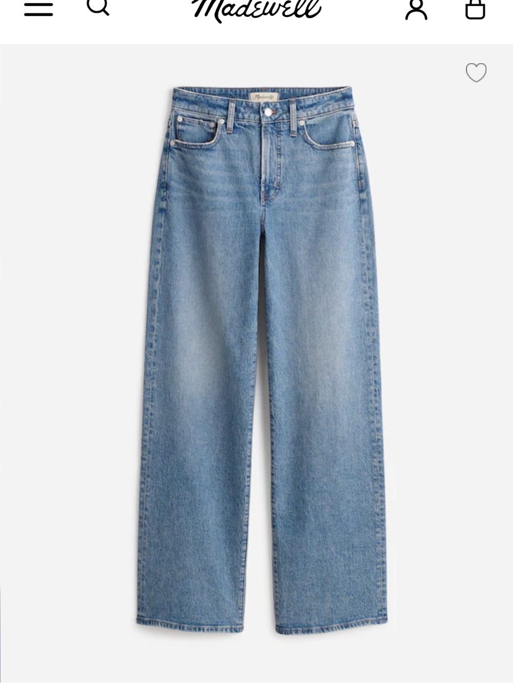Madewell curvy perfect vintage wide-leg jean